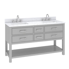 Brooks 60 in. Double Sink Bathroom Vanity
