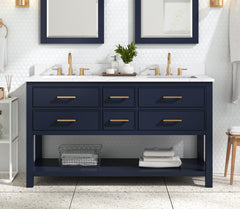 Brooks 60 in. Double Sink Bathroom Vanity
