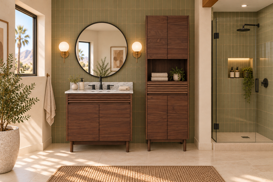 Carina 30 in. Single Sink Teak Wood Bathroom Vanity
