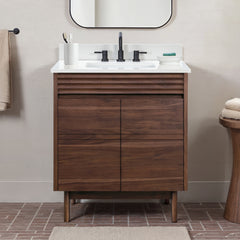 Carina 30 in. Single Sink Teak Wood Bathroom Vanity