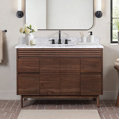 Carina 48 in. Single Sink Teak Wood Bathroom Vanity