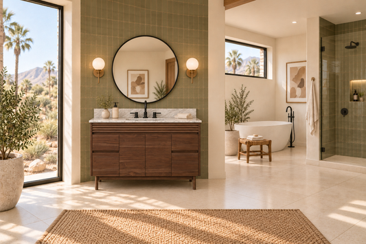 Carina 48 in. Single Sink Teak Wood Bathroom Vanity