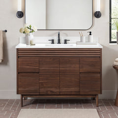 Carina 48 in. Single Sink Teak Wood Bathroom Vanity