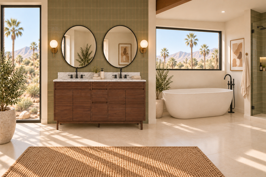 Carina 60 in. Double Sink Teak Wood Bathroom Vanity