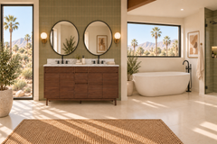 Carina 60 in. Double Sink Teak Wood Bathroom Vanity