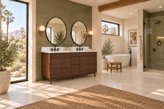 Carina 60 in. Double Sink Teak Wood Bathroom Vanity