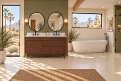 Carina 60 in. Double Sink Teak Wood Bathroom Vanity