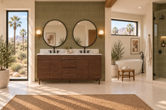 Carina 72 in. Double Sink Teak Wood Bathroom Vanity