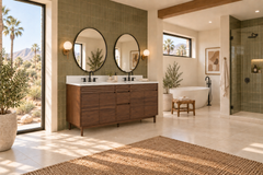 Carina 72 in. Double Sink Teak Wood Bathroom Vanity