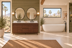 Carina 72 in. Double Sink Teak Wood Bathroom Vanity