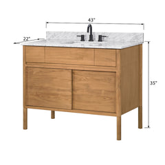 Colbie 42 in. Single Sink Bathroom Vanity with Dual Mount Option