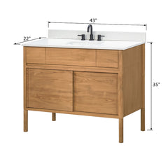 Colbie 42 in. Single Sink Bathroom Vanity with Dual Mount Option
