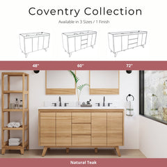 Coventry 60 in. Double Sink Bathroom Vanity