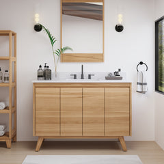 Coventry 48 in. Single Sink Teak Wood Bathroom Vanity