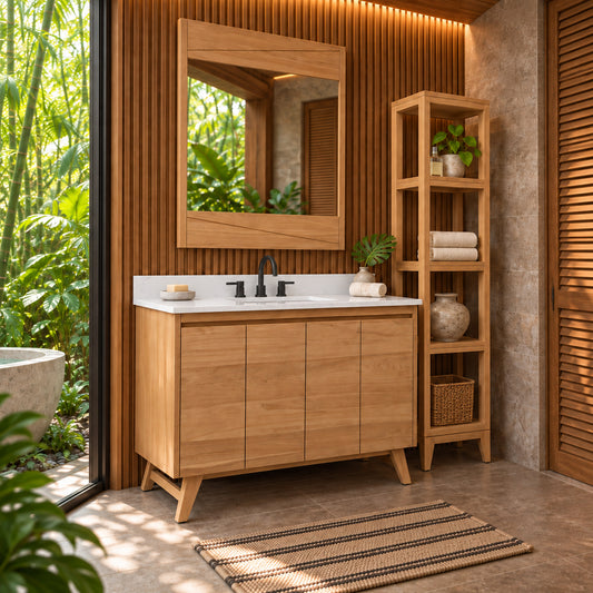 Coventry 48 in. Single Sink Teak Wood Bathroom Vanity