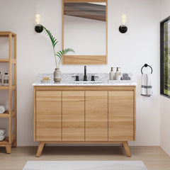 Coventry 48 in. Single Sink Teak Wood Bathroom Vanity