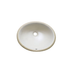 Linen Undermount Oval Vitreous China Sink 18 Inch