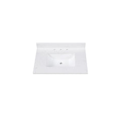 Cala White Engineered Stone Top with Single Rectangular Sink