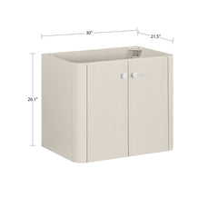 Haley 30 in. Single Sink Bathroom Vanity with Wall-Mount Option