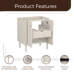 Haley 30 in. Single Sink Bathroom Vanity with Wall-Mount Option