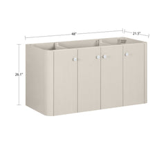 Haley 48 in. Single Sink Bathroom Vanity with Wall-Mount Option