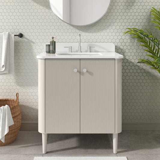 Haley 30 in. Single Sink Bathroom Vanity with Wall-Mount Option