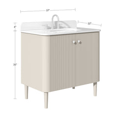 Haley 36 in. Single Sink Bathroom Vanity with Wall-Mount Option
