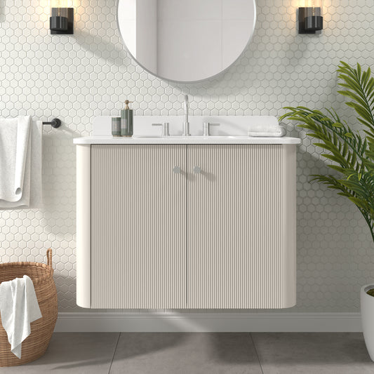 Haley 36 in. Single Sink Bathroom Vanity with Wall-Mount Option