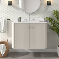 Haley 36 in. Single Sink Bathroom Vanity with Wall-Mount Option