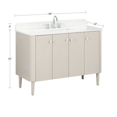 Haley 48 in. Single Sink Bathroom Vanity with Wall-Mount Option