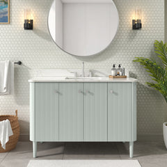 Haley 48 in. Single Sink Bathroom Vanity with Dual Mount Option