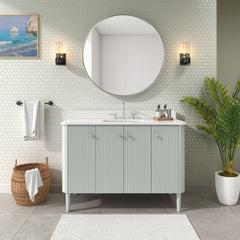 Haley 48 in. Single Sink Bathroom Vanity with Dual Mount Option