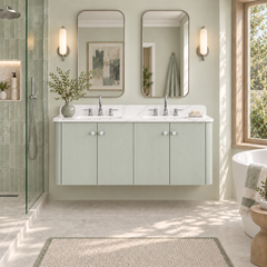 Haley 60 in. Double Sink Bathroom Vanity with Wall-Mount Option