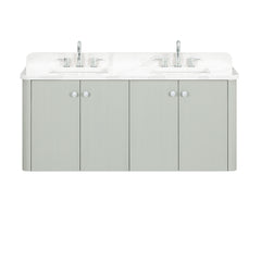 Haley 60 in. Double Sink Bathroom Vanity with Dual Mount Option