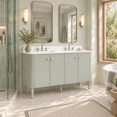 Haley 60 in. Double Sink Bathroom Vanity with Wall-Mount Option
