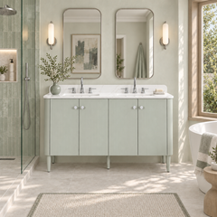 Haley 60 in. Double Sink Bathroom Vanity with Wall-Mount Option