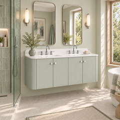 Haley 60 in. Double Sink Bathroom Vanity with Wall-Mount Option