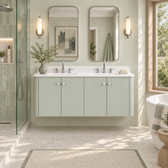 Haley 60 in. Double Sink Bathroom Vanity with Wall-Mount Option