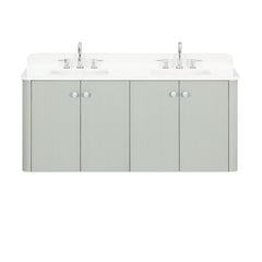 Haley 60 in. Double Sink Bathroom Vanity with Dual Mount Option