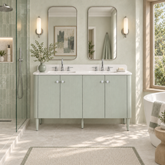 Haley 60 in. Double Sink Bathroom Vanity with Wall-Mount Option