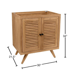 Harper 30 in. Single Sink Teak Wood Bathroom Vanity