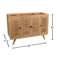 Harper 48 in. Single Sink Teak Bathroom Vanity