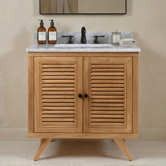 Harper 30 in. Single Sink Teak Wood Bathroom Vanity
