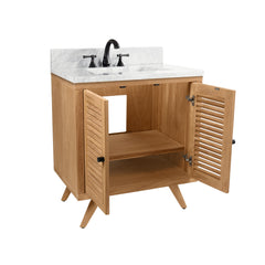 Harper 30 in. Single Sink Teak Wood Bathroom Vanity