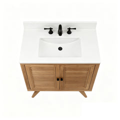 Harper 30 in. Single Sink Teak Wood Bathroom Vanity