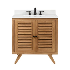 Harper 30 in. Single Sink Teak Wood Bathroom Vanity