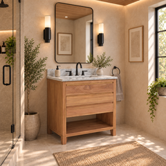 Kai 30 in. Single Sink Teak Wood Bathroom Vanity