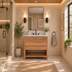 Kai 30 in. Single Sink Teak Wood Bathroom Vanity
