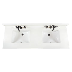 Kai 60 in. Double Sink Teak Bathroom Vanity