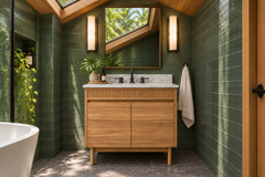 Kayla 30 in. Single Sink Teak Wood Bathroom Vanity